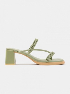 Green HOFF Monaco Mid-heel Women's Sandals Ireland | X5Y-6321