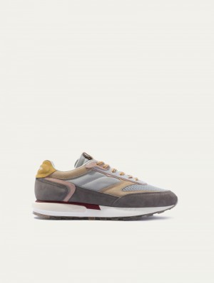 Grey / Dark Brown HOFF Bamako Men's Trainers Ireland | I4E-3351