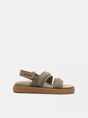 Khaki HOFF Road Women's Sandals Ireland | H1V-1029