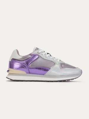 Silver / Purple HOFF Nickel Women's Trainers Ireland | F2Y-3555