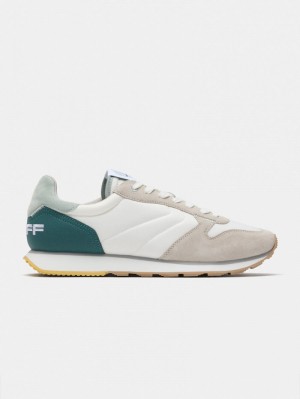 White / Green HOFF Agrinio Men's Trainers Ireland | Y9Q-9696