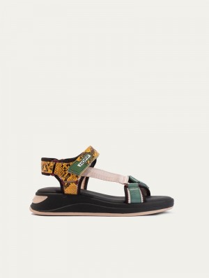 Yellow / Green HOFF Palawan Women's Sandals Ireland | K2A-6096