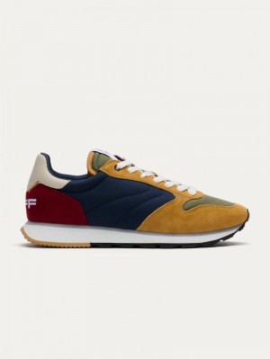 Yellow / Navy / Red HOFF Helike Men's Trainers Ireland | C9D-0654