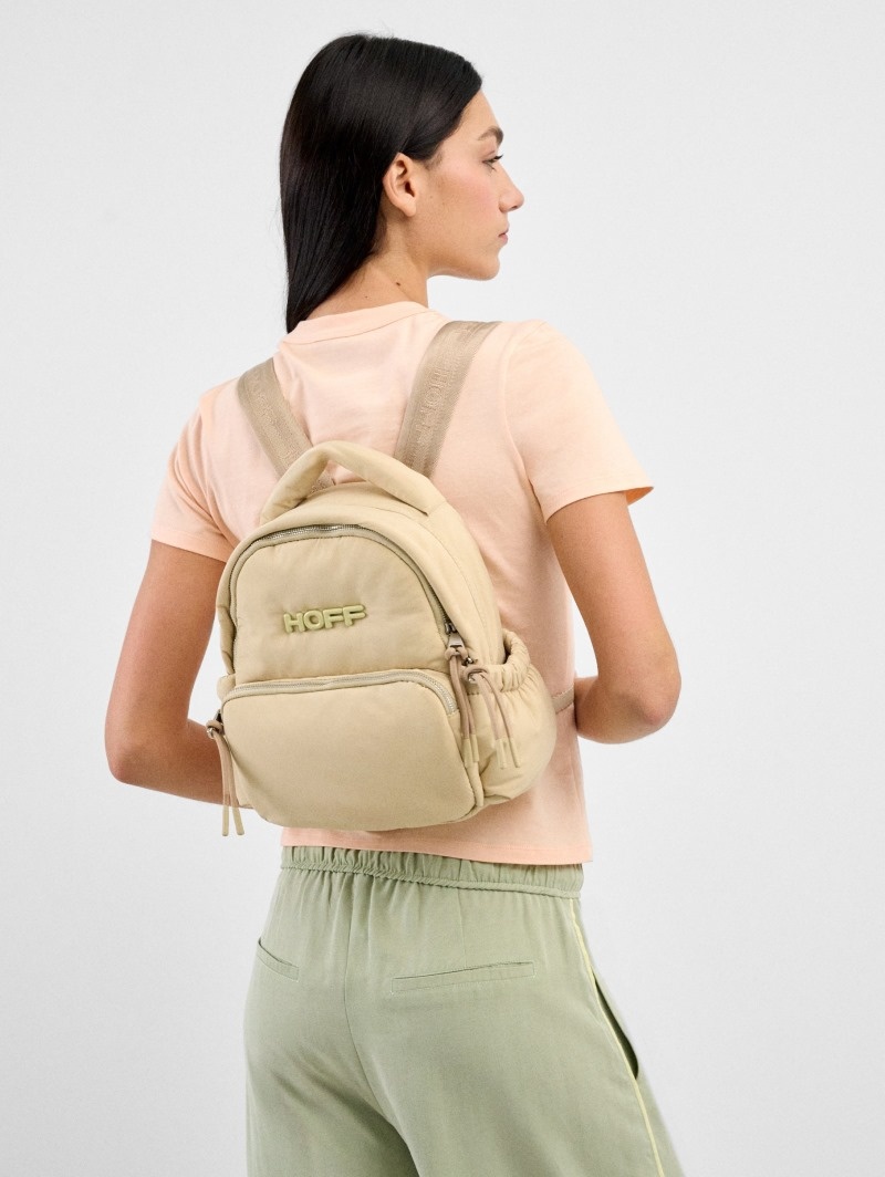 Beige HOFF Nuptse Backpack Women's Bags Ireland | I9X-4890