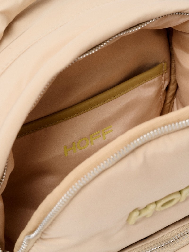 Beige HOFF Nuptse Backpack Women's Bags Ireland | I9X-4890