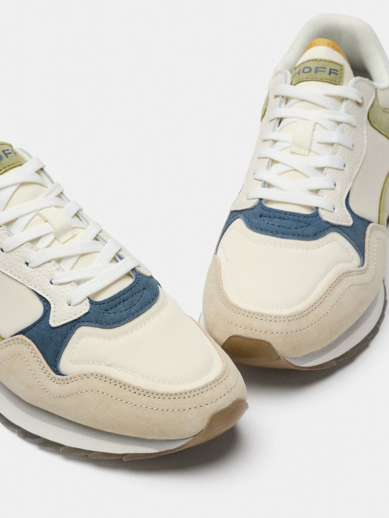 Beige / Blue HOFF Monte Carlo Men's Trainers Ireland | J8F-1693