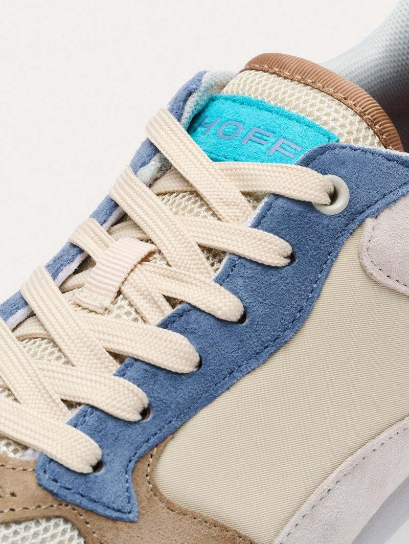 Beige / Blue HOFF Santiago Men's Trainers Ireland | X7J-1636