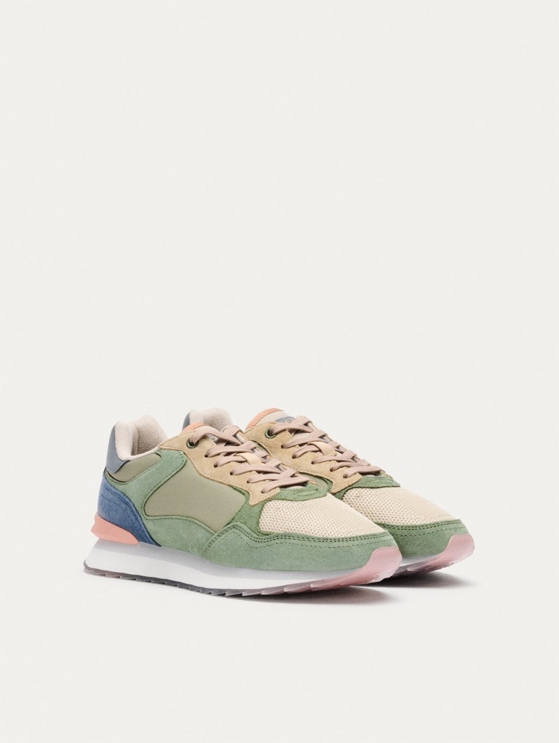 Beige / Green HOFF Rotterdam Women's Trainers Ireland | T9G-9398