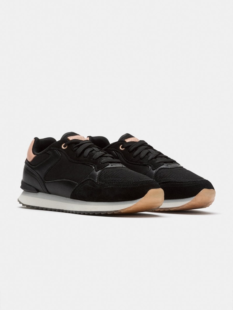 Black HOFF New York Women's Trainers Ireland | R4K-8850