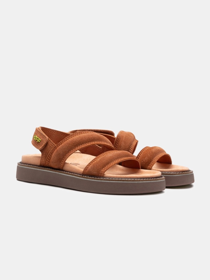 Brown HOFF Leather Road Women's Sandals Ireland | W5D-0780