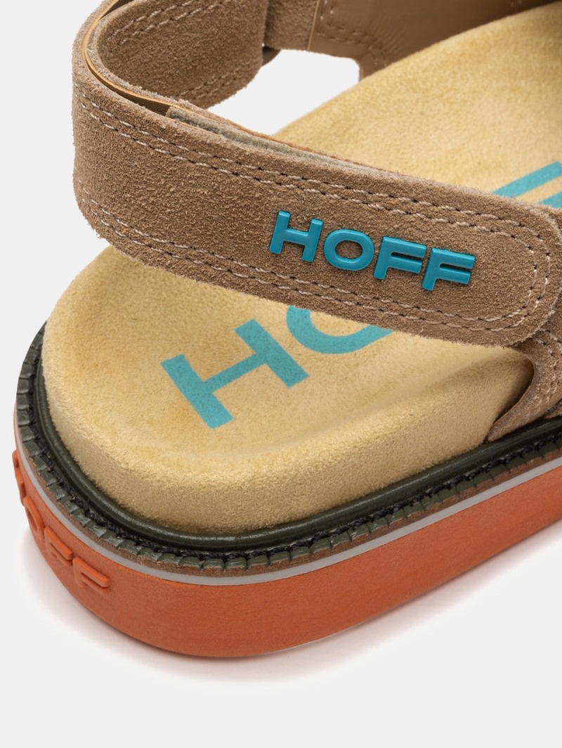 Camel HOFF Leather Road Women's Sandals Ireland | Z0B-2371