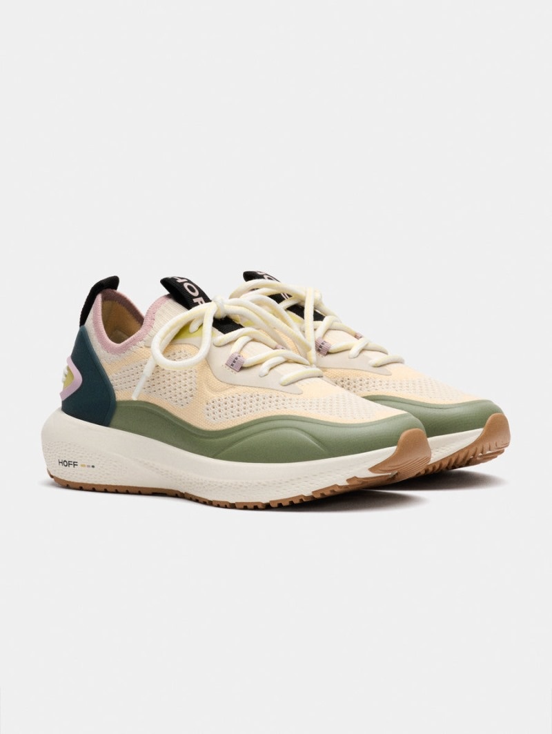 Cream / Green HOFF Beat Women's Trainers Ireland | A5E-8317