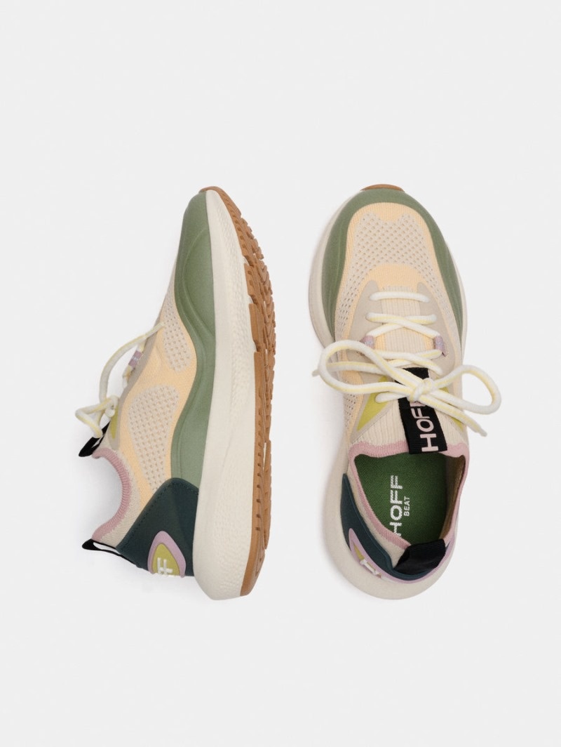 Cream / Green HOFF Beat Women's Trainers Ireland | A5E-8317