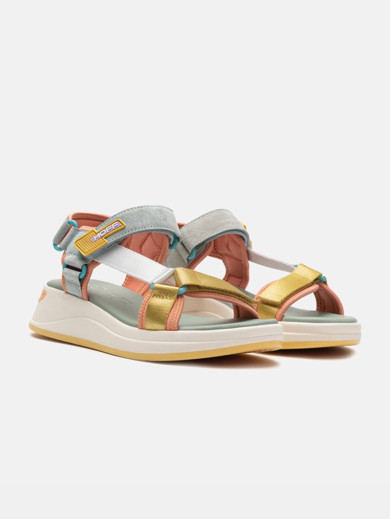 Green / Gold HOFF Makaroa Sport Women's Sandals Ireland | Z4L-7312