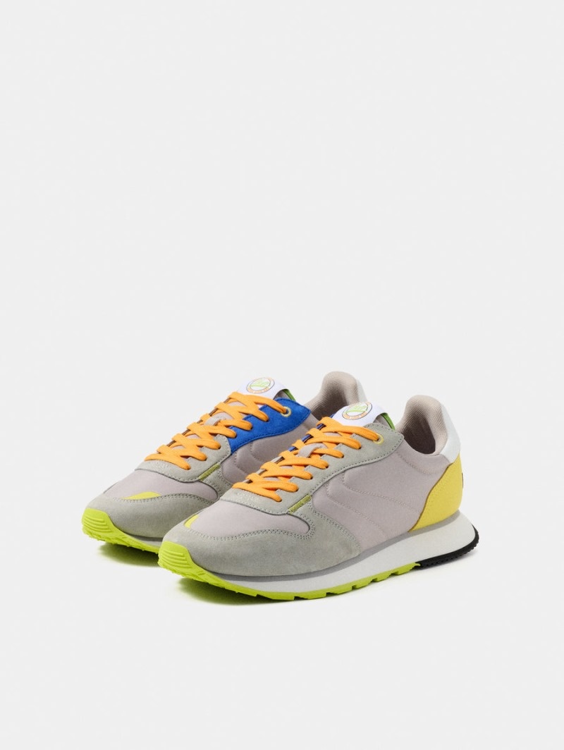 Grey / Yellow HOFF Antium Men's Trainers Ireland | D6P-1095