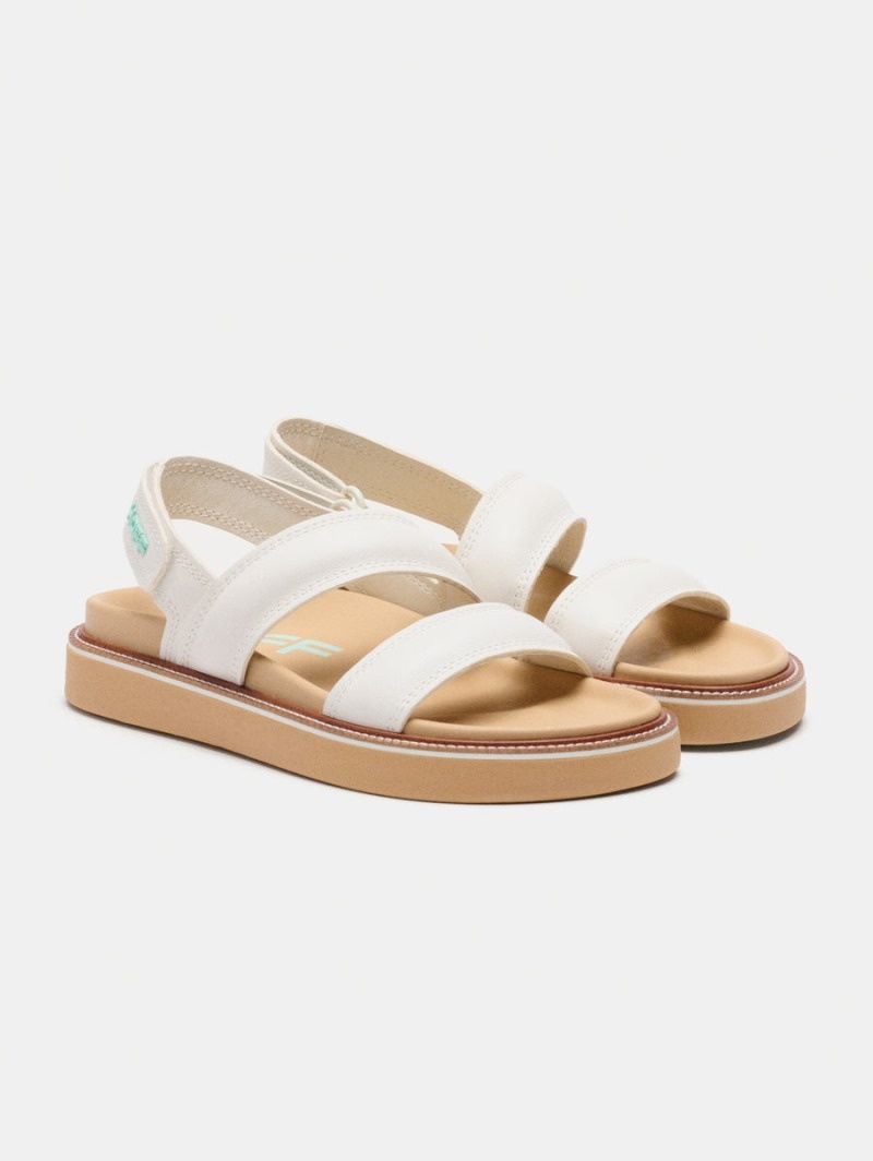 Off White HOFF Leather Road Women's Sandals Ireland | S4T-7200