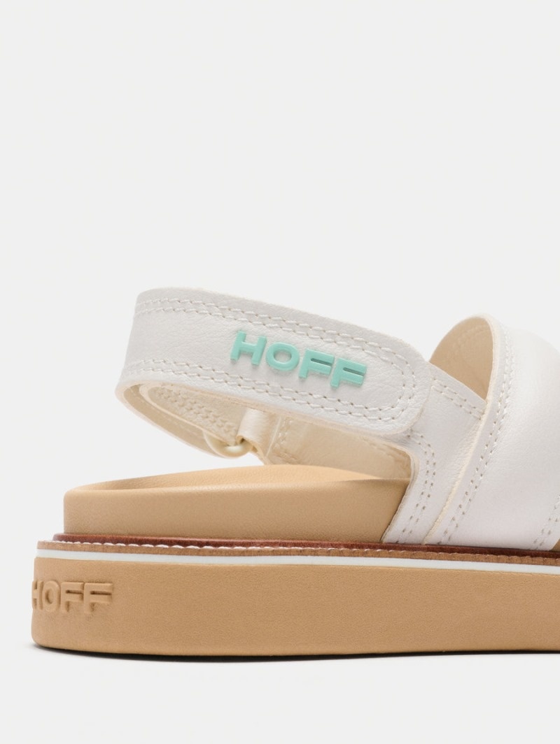 Off White HOFF Leather Road Women's Sandals Ireland | S4T-7200