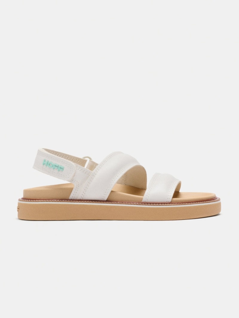 Off White HOFF Leather Road Women\'s Sandals Ireland | S4T-7200