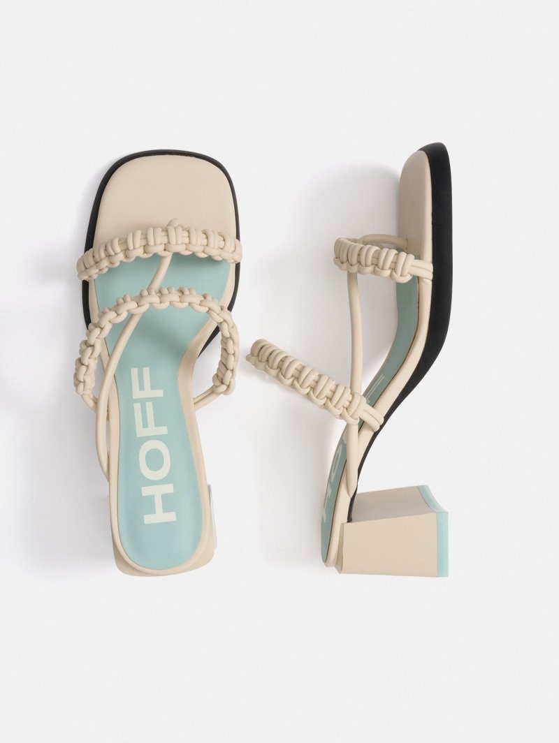 Off White HOFF Monaco Mid-heel Women's Sandals Ireland | O4G-9604