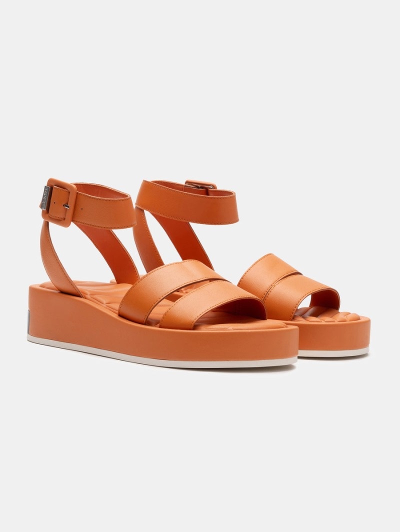 Orange HOFF Strips Town Women's Sandals Ireland | O3B-9399