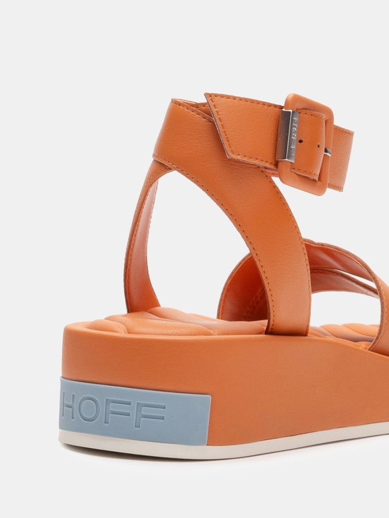 Orange HOFF Strips Town Women's Sandals Ireland | O3B-9399