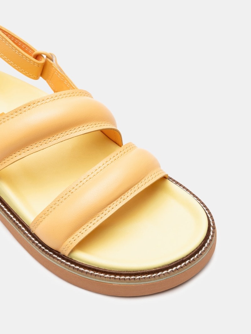 Peach HOFF Leather Road Women's Sandals Ireland | B8G-6844