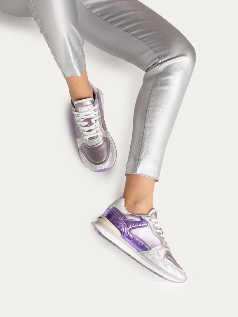 Silver / Purple HOFF Nickel Women's Trainers Ireland | F2Y-3555