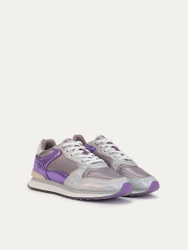 Silver / Purple HOFF Nickel Women's Trainers Ireland | F2Y-3555